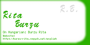 rita burzu business card